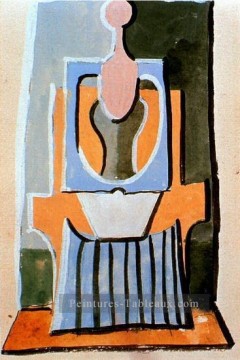 Femme assise dans un fauteuil 1923 cubiste Pablo Picasso Peinture à l'huile